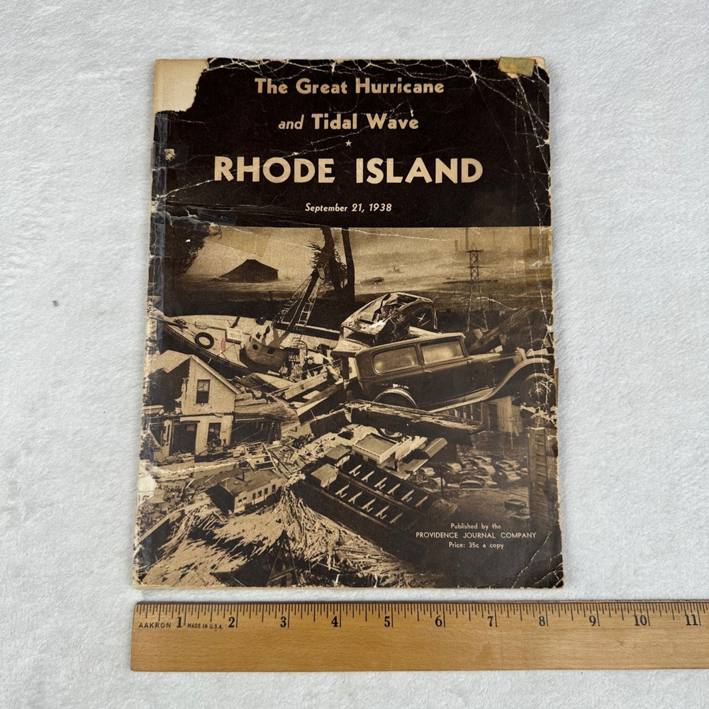 1938 Rhode Island‎ Great Hurricane Tidal Wave Photo Booklet Providence Journal